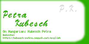 petra kubesch business card